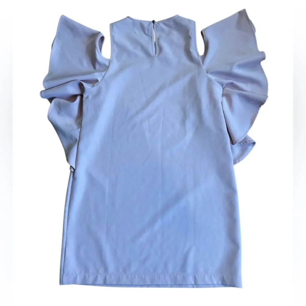 Mud Pie Women's Birdie Ruffle Cold Shoulder Dress in Pink Size Medium - Picture 8 of 9